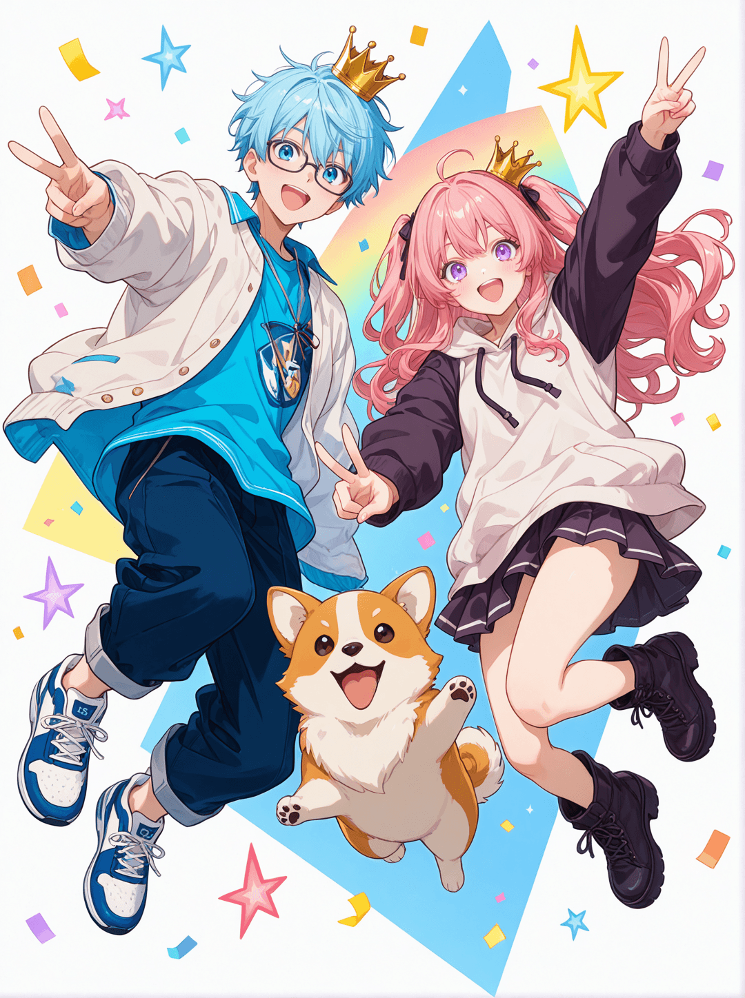 ピカルとキララ、コーギーと