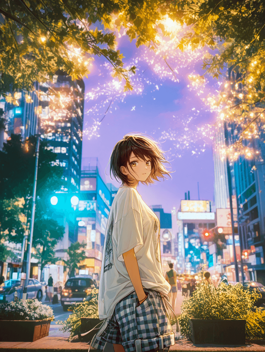 夕暮れの街角