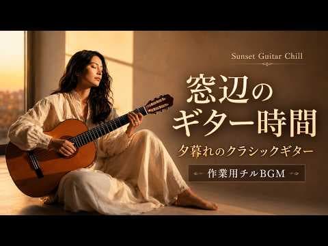 窓辺のギター時間｜夕暮れのクラシックギター 作業用チルBGM