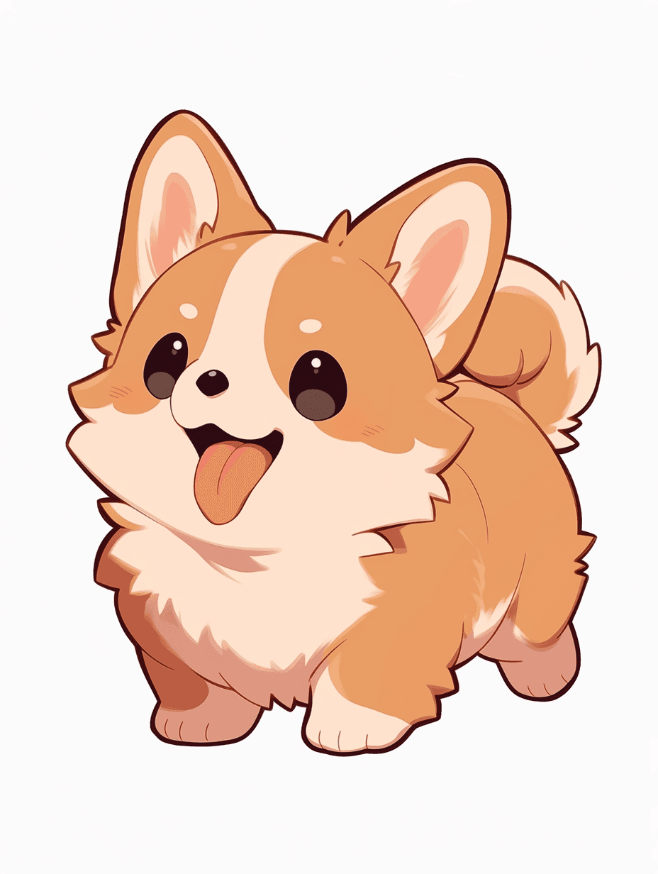 コーギーちゃんの立ち絵